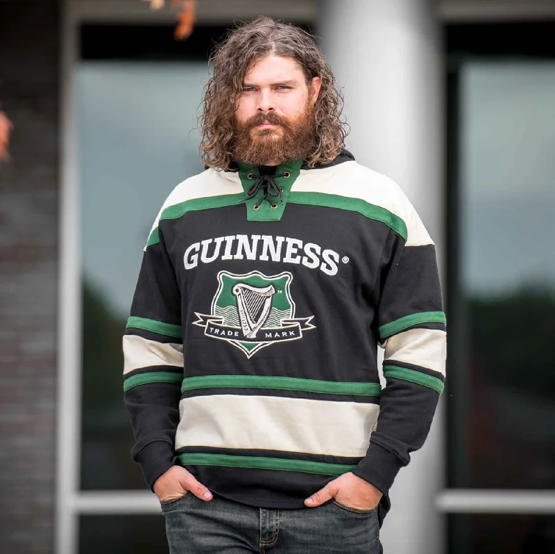 Guinness Hockey Jersey Hoodie Hoodie with Bell Sleeves Flared Feminine