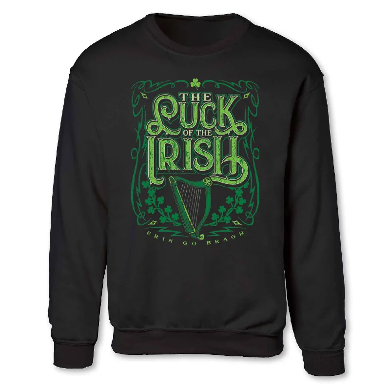 Luck of the Irish Sweatshirt Hoodie with Slit Hem Functional Movement