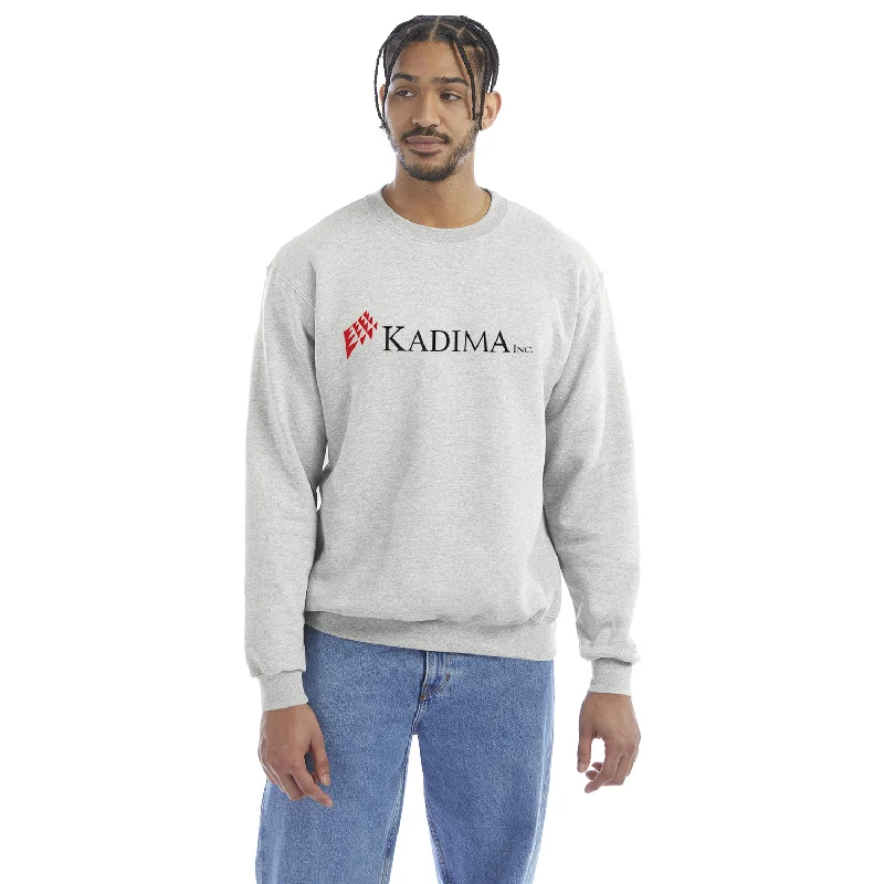Champion Adult 50/50 Crewneck Sweatshirt, Full Color Hoodie with Hidden Zipper Minimalist Clean