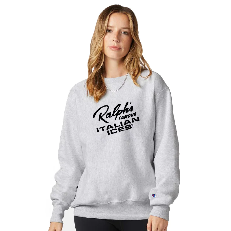 Champion Adult Reverse Weave Crewneck Sweatshirt, Printed Hoodie with Strings Custom Fit Adjustable
