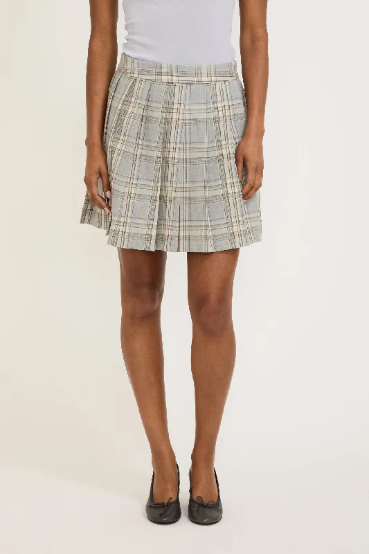 Context Pleated Skirt denim skirt durable