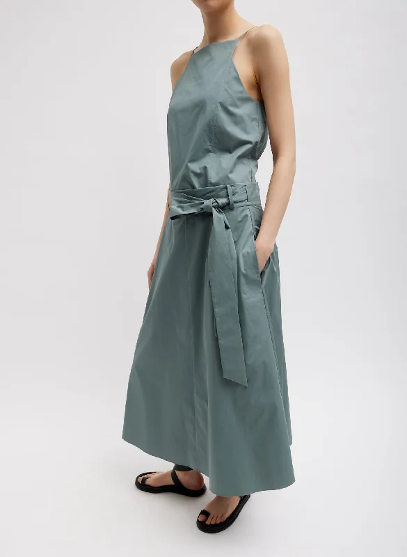 Eco Poplin Back Wrap Skirt cotton skirt soft