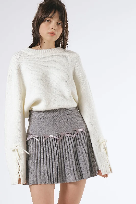 Elia Knitted Mini Skirt velvet skirt luxurious
