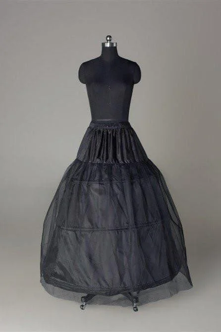 Fashion Black Wedding Petticoats Accessories Black Floor Length Underskirt OKP1 denim skirt trendy