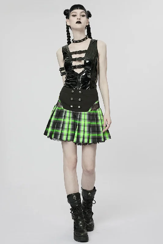 Women's Style Hollowed Out Colored Pleated Fashion Personality Sexy Cute Girl Mini Skirt midi skirt versatile