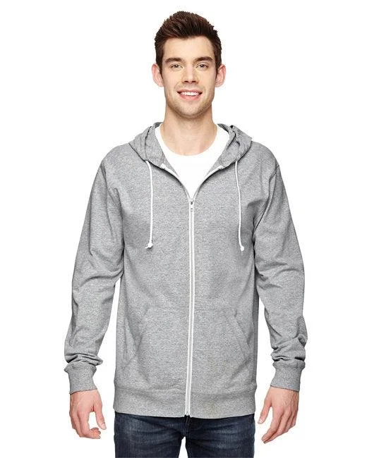 Fruit of the Loom Adult Sofspun  Jersey Full-Zip Hooded Sweatshirt SF60R Hoodie with Emblem Brand Identity