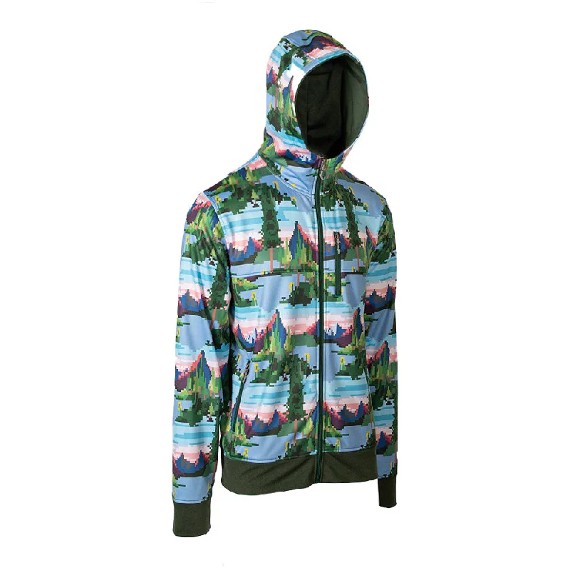 Full Zip Performance Hoodie | Alpine Digi Hoodie with Camouflage Military Edgy