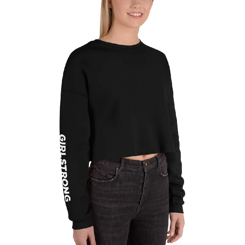 EVERYDAY FLEECE CROPPED SWEATSHIRT BLACK Hoodie with Color Block Contrast Stylish