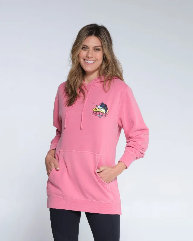 Go Sailin Boyfriend Hoody - Deep Pink Hoodie with Hem Elastic Stretchable Comfortable Go Sailin Boyfriend Hoody - Deep Pink Hoodie with Hem Elastic Stretchable Comfortable