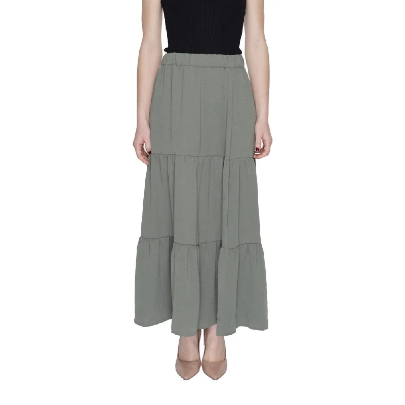 Jacqueline De Yong Green Polyester Skirt denim skirt classic