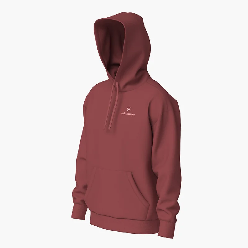 U HDSweatshirt - Circle-C - Brick Hoodie with Stripes Bold Sporty