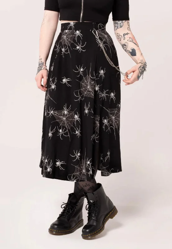 Hellbunny - Grungy Spider - Skirt lightweight skirt design