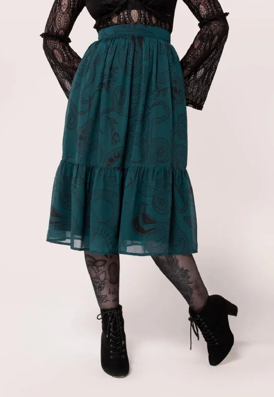 Hellbunny - Venom - Skirt chiffon skirt airy