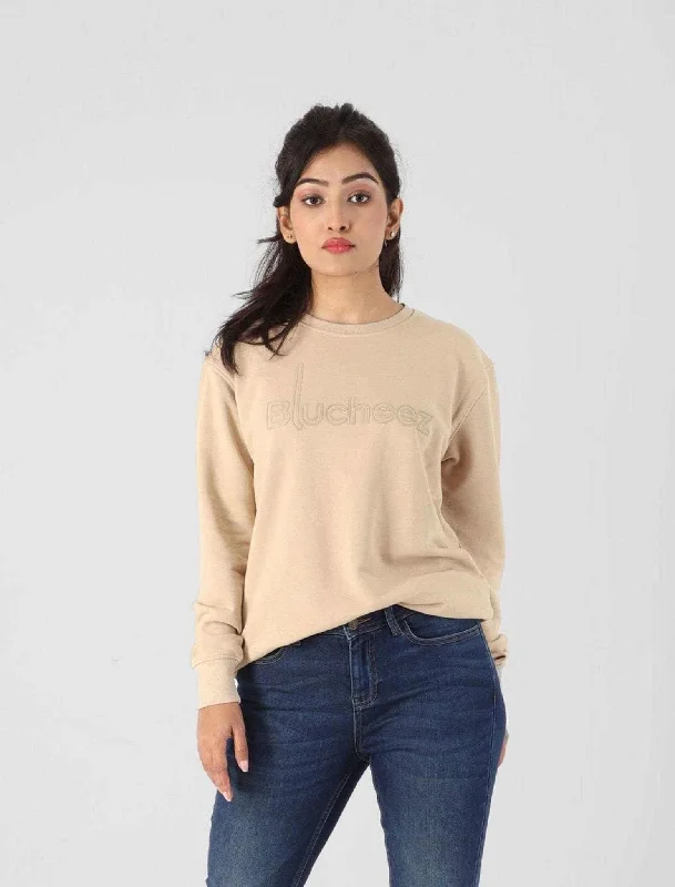 High Density Printed Sweatshirt Hoodie with Side Slits Relaxed Casual