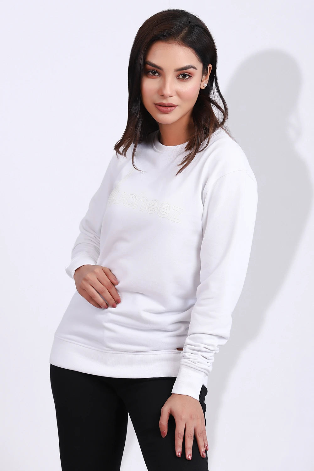 High Density Printed Sweatshirt Hoodie with Metallic Shiny Futuristic