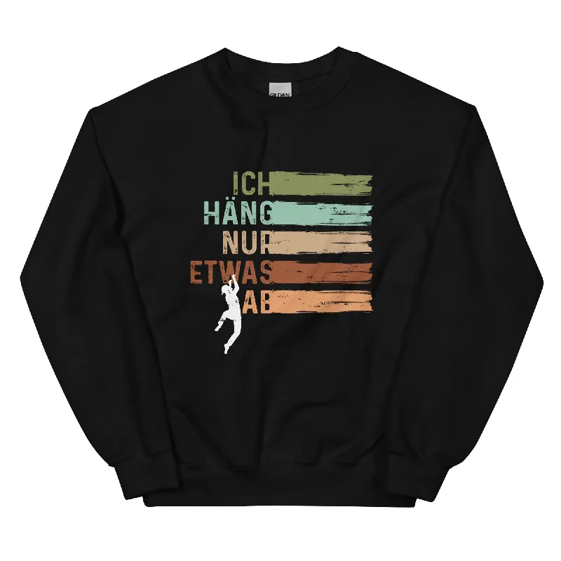 Ich Häng Nur Etwas Ab - Sweatshirt (Unisex) Hoodie with Half-Zip Sporty Casual