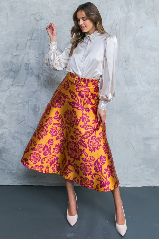 PERFECT REFINEMENT WOVEN SKIRT wool skirt warm
