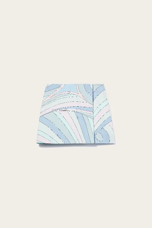 Iride-Print Silk-Twill Skirt wool skirt warm
