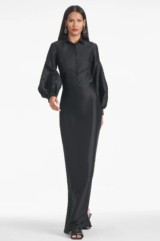 Isolde Skirt - Black linen skirt breathable