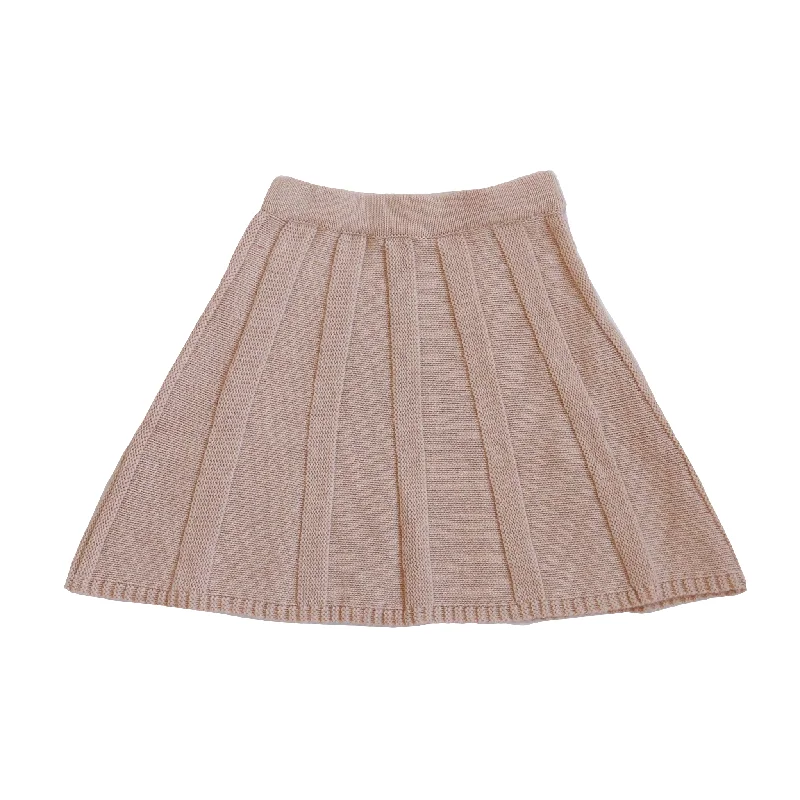 Kalinka Pink Knit Charlotte Skirt button skirt front