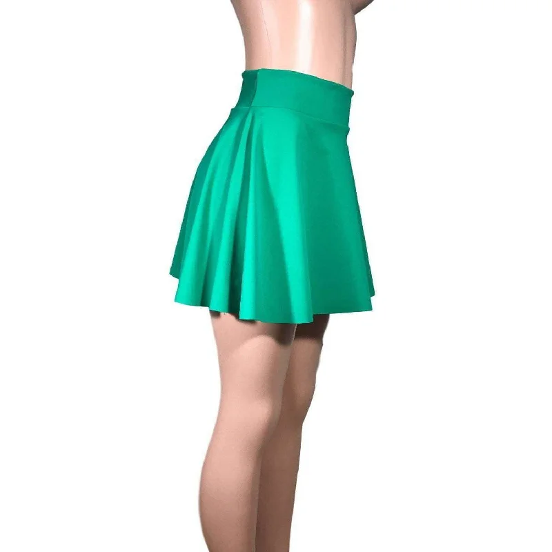 Skater Skirt - Kelly Green Spandex lace skirt romantic