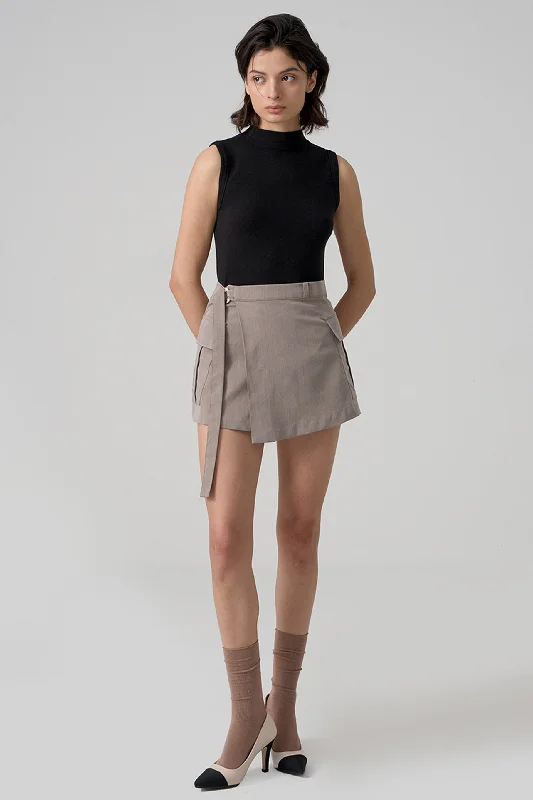 Keri Wrap Skirt leather skirt durable