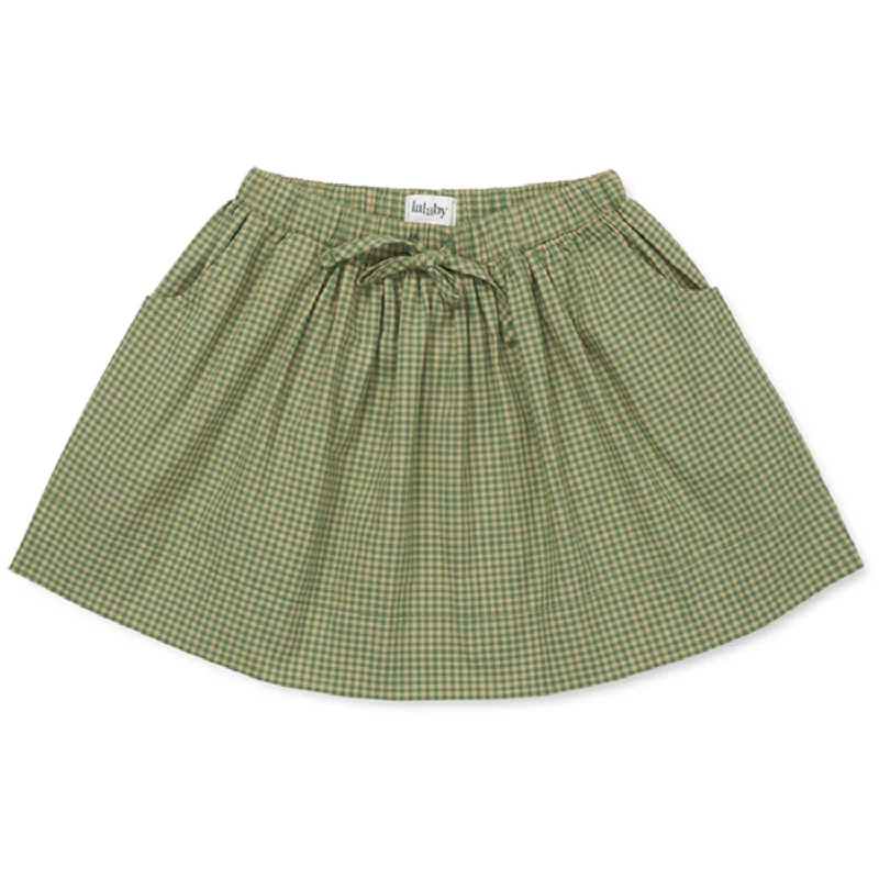 Lalaby Green Check Dagmar Skirt low waist skirt