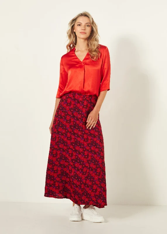 Lemon Tree Design Valeria Skirt - floral print maxi skirt elegant
