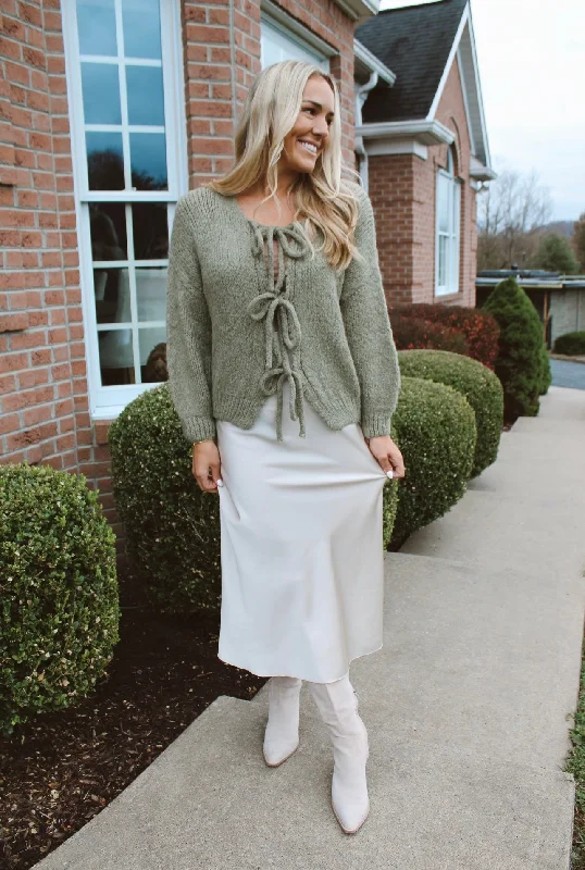 Lexington Avenue Long Satin Skirt in Champagne cashmere skirt rich
