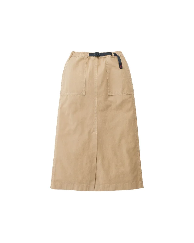 Long Baker Skirt - US Chino cashmere skirt soft