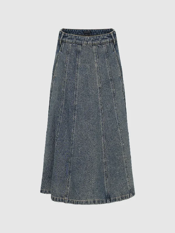Loose Fishtail Denim Skirts cashmere skirt plush