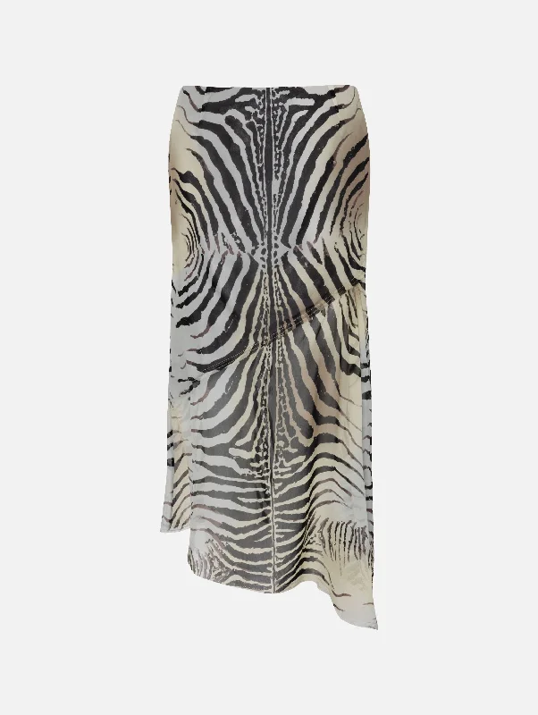 Mae Silk Skirt in Zebra corduroy skirt durable