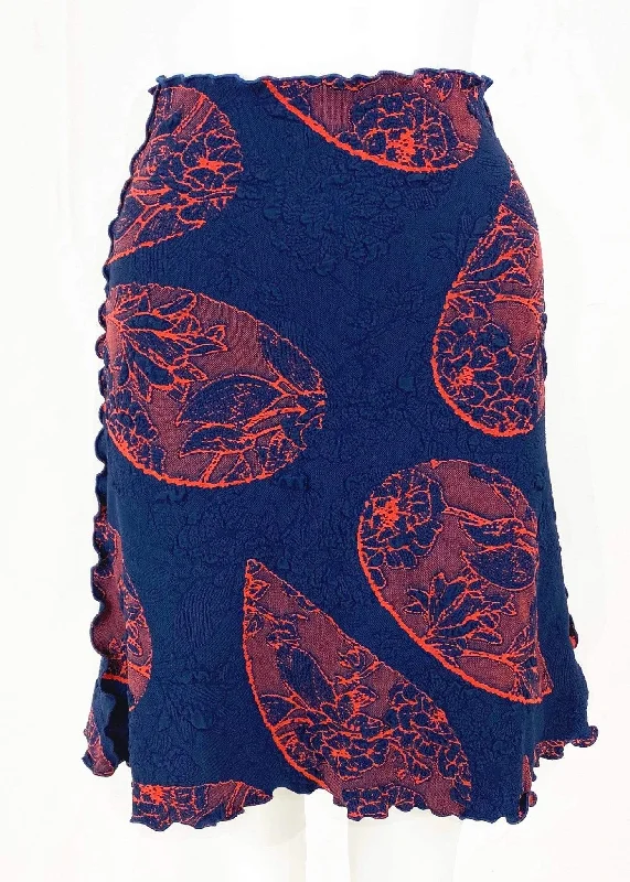 Marinho Novo Textured Two Tone Bias Skirt cashmere skirt rich