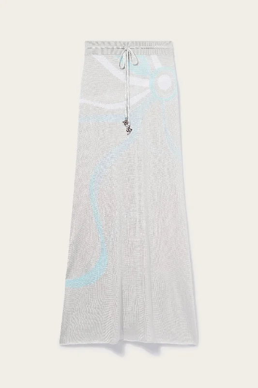 Marmo-Jacquard Long Skirt satin skirt smooth
