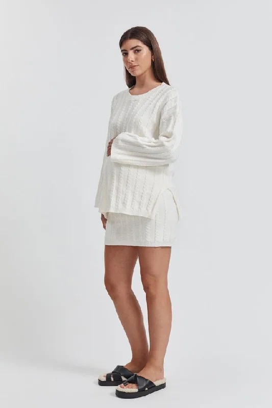 Cable Knit Skirt - FINAL SALE silk skirt elegant