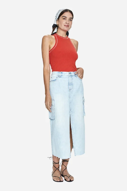 Pistola Mckayla Low Slung Cargo Skirt in Parasol corduroy skirt durable