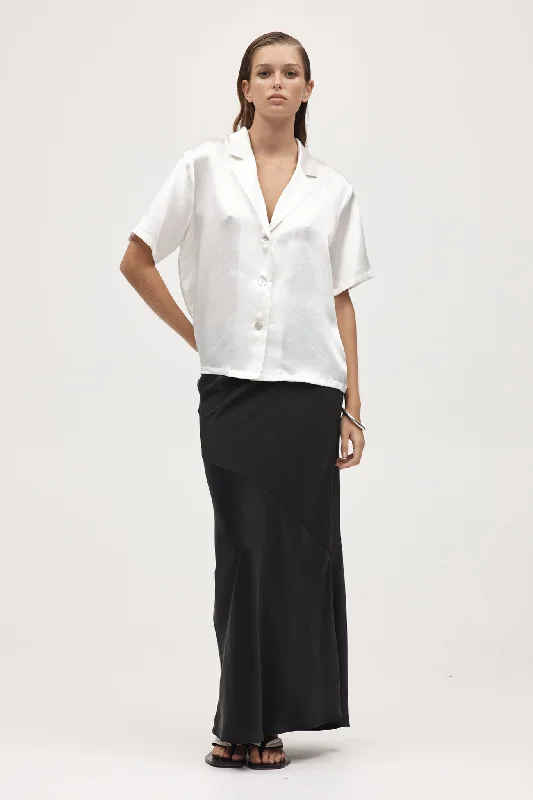 MCKENNA SKIRT - BLACK corduroy skirt durable