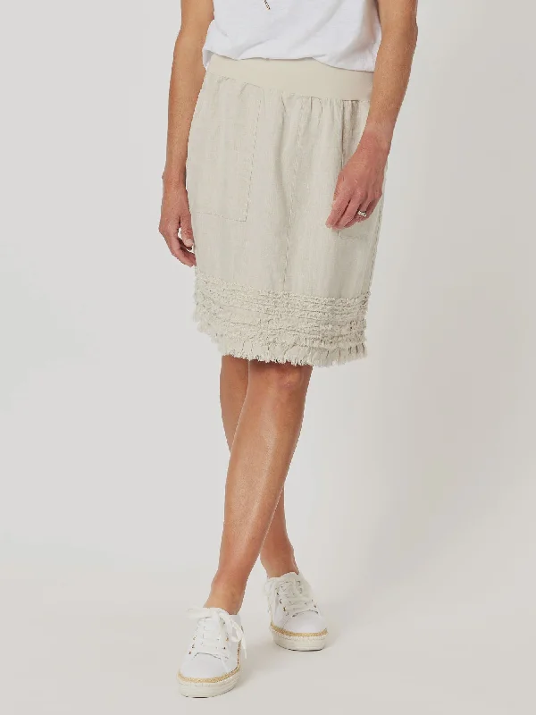 Mimi Ruffle Nat Hem Skirt floral skirt print
