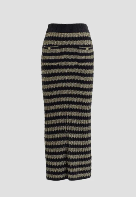 Moon River Knit Sweater Midi Skirt velvet skirt sumptuous