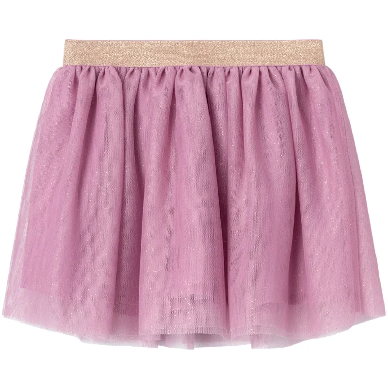 Name It Mauve Orchid Otul Tulle Skirt linen skirt airy