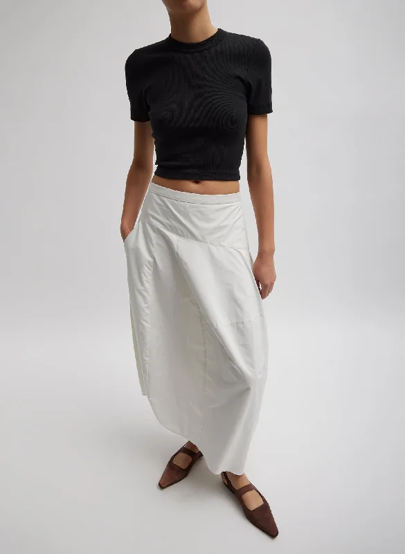 Nylon Asymmetrical Balloon Skirt pencil skirt chic