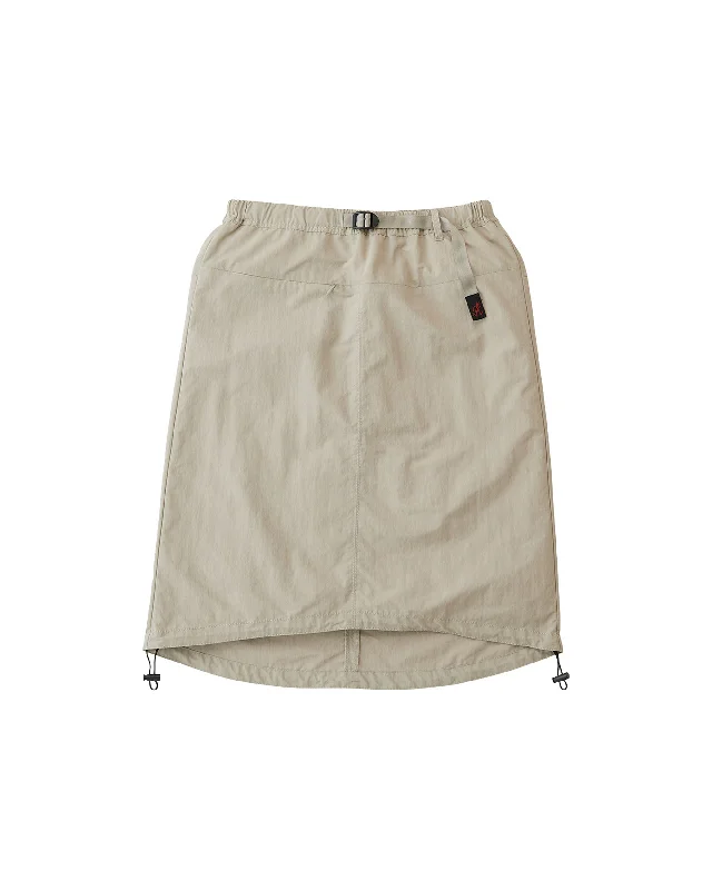 Nylon Packable Midi Skirt - Sand velvet skirt sumptuous