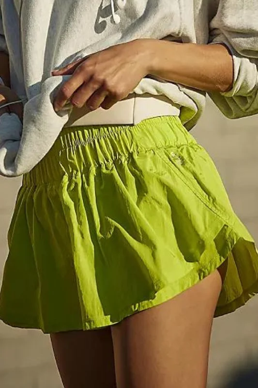 Free People: Way Home Skort in Limelight corduroy skirt durable