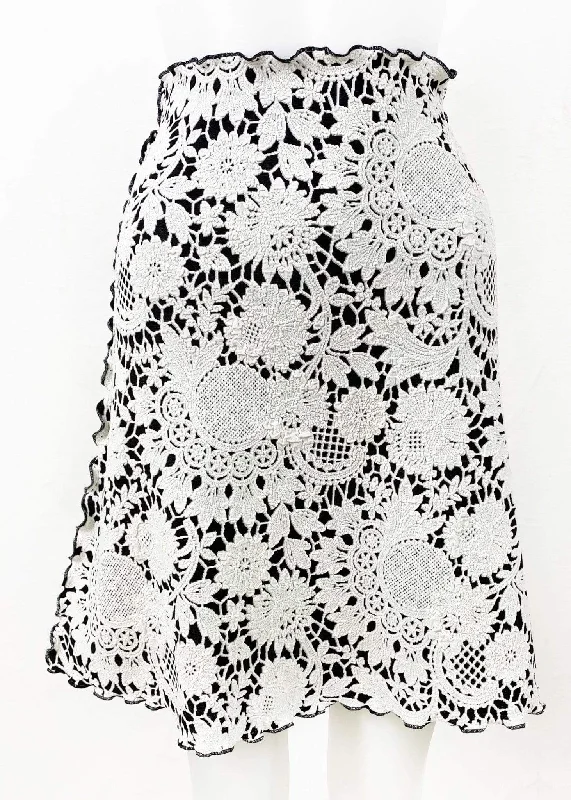 Off White Kyoto Jacquard Knit Bias Skirt leather skirt refined