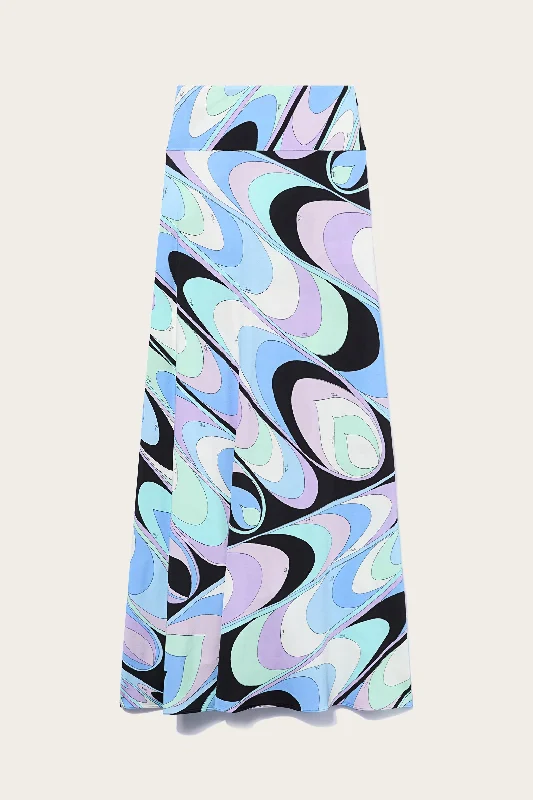 Onde-Print Skirt seamless skirt comfort