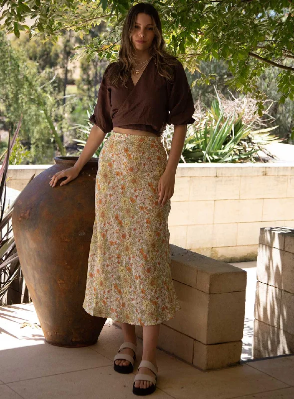 Ophelia Midi Skirt-MULTI leather skirt sleek