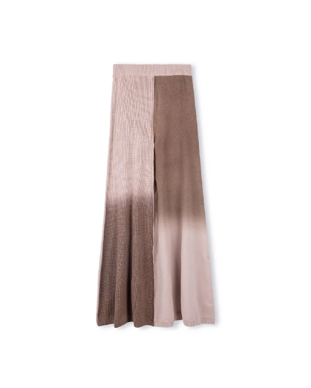 Opposite Ombre Knit Skirt leather skirt bold