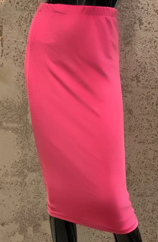 Pencil Skirt Fuchsia cotton skirt soft