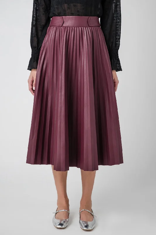 Pinch Faux Leather Pleated Skirt boho skirt vibe