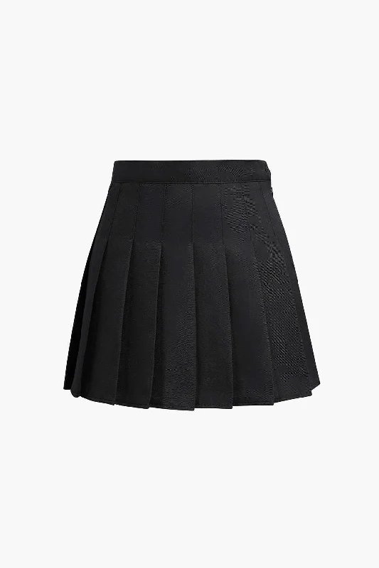 Pleated Mini Skirt midi skirt versatile